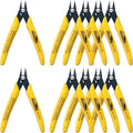 Flush Cutters, 10 Pack, 5 Inch Micro Flush Cut Pliers with Spring, Side Cut Nippers, Mini Wire Cutters Model Nippers Flush Cutters for Jewelry Making, Plastic Models, Zip Ties, Electronics