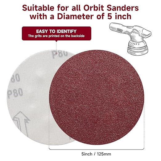 5 Inch 100 PCS Sanding Disc 2000 Grit,Hook and Loop Sanding Discs for Random Orbital Sander