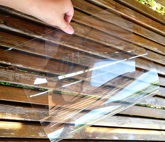 15 Sheets 7.5 mil Acetate Mylar Sheet 12 x 24 inch Transparent PET Blank Stencil Sheet for Cricut, Silhouette, Craft Template Material (Flat Packaging)