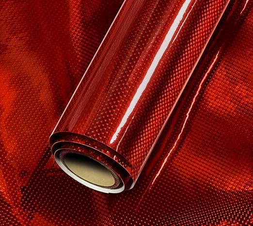 VViViD Mosaic+ Crafting Vinyl (Red Carbon Holographic, 1ft x 5ft)