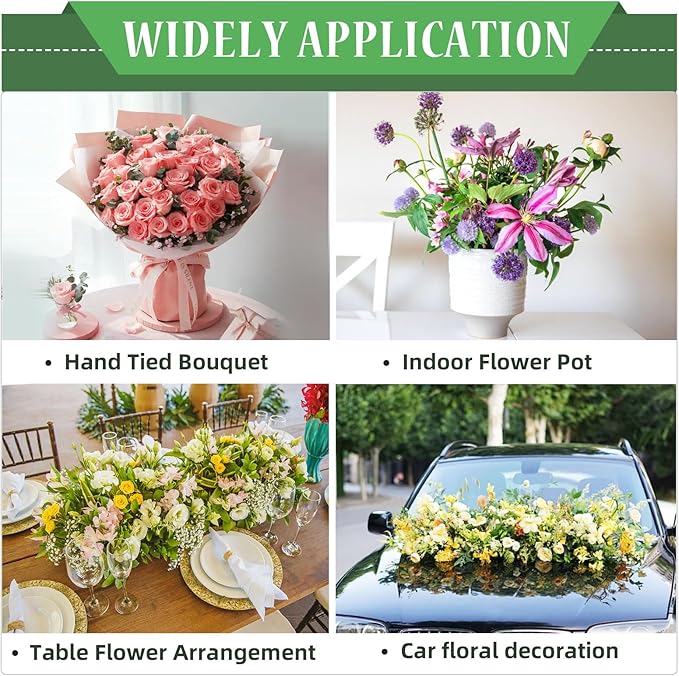 Gardace 6 Pack Floral Foam Blocks Each (8.7"L x 3.5"W x 2"H), Green Wet and Dry Floral Foam, Used for Fresh Flowers and Artificial Flowers, Plant Foam is Suitable for Wedding, Festival Decoration