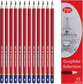 Pepy Graphite Professional Drawing Pencils - Set of 12 8B Pre-Sharpened Black Lead Pencils; Perfect for Drawing, Sketching and Shading, Graphic and Fine Art