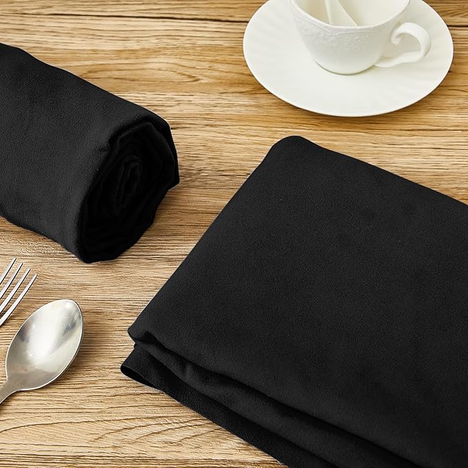 Jecery 1.1 Yard Anti Tarnish Silver Cloth by the Yard, Luxury Jewelry Silver Polishing Storage Protect Cloths for Silverware Flatware Silversmith Polishing(Black)