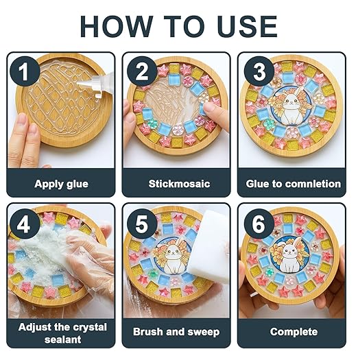 Professional Mosaic Grout for Crafts White - Quick-Dry Crystal Tile Grout with Contrast Color Technology, DIY Art Supplies for Mosaic Glass Decor, Handmade Gifts & Home Improvement Projects