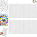 4 Set 24" X 24" Mosaic Mesh for Back Mounted Tile Fiberglass Mosaic Mesh Backing Boast for Tile Installation Supplies Tools (Non Sticky)