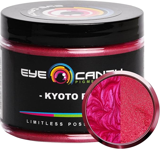Eye Candy Pigments Premium Red Mica Powder - Kyoto Red (50gr) - for Epoxy, Resin, Soap, Paint, Woodworking, Acrylic Pouring, Bath Bombs, Fishing Lures - DIY Arts and Crafts Additive