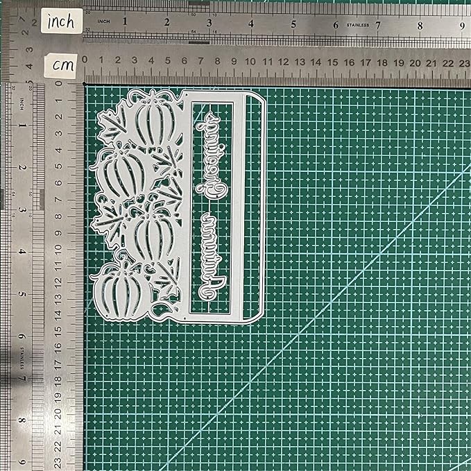 Mvchifay Cutting Dies for Card Making Metal Die-Cuts Scrapbooking Tool Hollow Frame DIY Craft Punch Template Embossing for Paper Album Decor (Pumpkin frame-14.5x11.1cm)