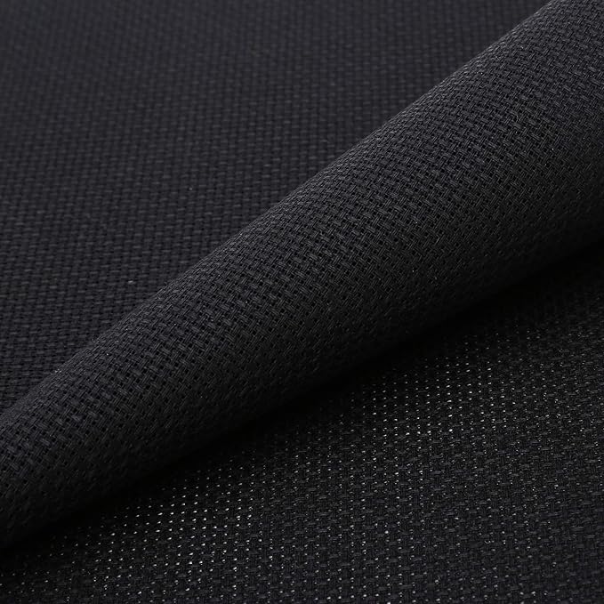 Aida Cloth 14 Count Cross Stitch Fabric,19×28inch (14CT, Black)