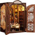 CUTEBEE Book Nook Kit - DIY Miniature House Dollhouse Kit for Adult and Teens, Booknook Bookshelf Decor Alley Model Build with LED Light, Gifts for Family and Friends (Bookshop Memories)