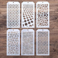 DIY Decorative Stencil Template for Scrapbooking Painting on Wall Furniture Crafts, Set of 6 (Geometry)