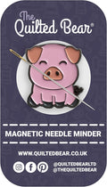 The Quilted Bear Needle Minder - Needle Minder Magnet for Keeping Sewing & Embroidery Needles, Cross Stitch Needles Safe - Stress Free Stitching Cross Stitch Supplies & Embroidery Supplies (Pig)