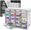 ARTEZA 20 Drawer Organizer and Storage Cabinet – Clear Plastic, Stackable Drawers for Makeup, Crafts, Sewing, Office Supplies, Small Parts & Tools