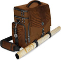 ENHANCE Travel Bag for DND Collector's Edition, Bag Compatible with Dungeons and Dragons, Combat Mat Holder, Dice Pockets and Accessories, Carry 4-8 Books (Brown Dragon)