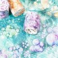 PET Tape Stickers for Journaling,6 Rolls Bubbles Tape for Scrapbooking,Journaling Supplies,Junk Journal,DIY Craft(Bubbles)