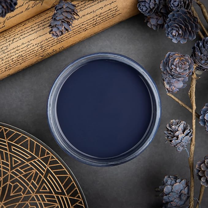 Dixie Belle Paint Company Chalk Finish Furniture Paint - In the Navy (4oz) - Matte Dark Navy Chic Chalk Mineral Paint DIY Project - Made in USA