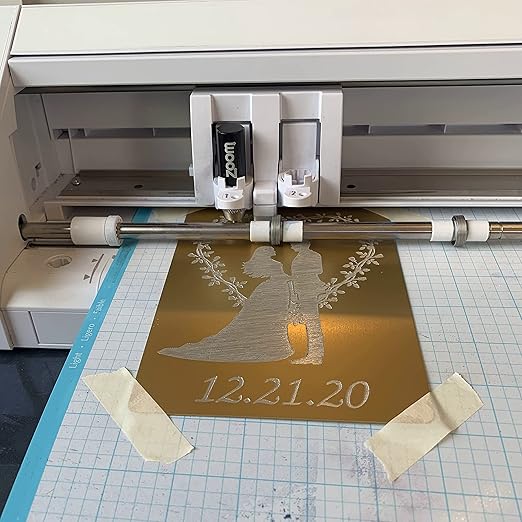 Zoom Precision Metal Engraving Sheets for Etching with Maker, Explore Air 2, Silhouette Cameo 4, Brother Scan and Cut Engraving Tool Tip Engraver; Blank Anodized Aluminum Sheets for Crafting - 3 Pack