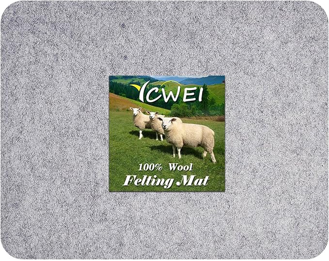 YCWEI YCWEI Needle Felting Pad,100% Natural Wool Needled Felting Mat, 5 x 6 x 1 inch Eco-Friendly Felting Block, Thick and Firm Needle Felting Base