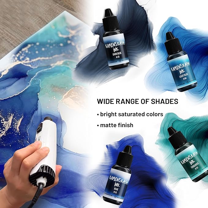 Alcohol Ink Set #11: Matched Color Combination of Alcohol Inks, 4 pcs. 0.51 fl oz (15 ml) Each