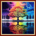 Artvxeay Cross Stitch Kits Stamped Full Range of Embroidery Kits for Beginners Adults 11CT Pattern Stitch Embroidery Kits Needlepoint Kits DIY - (Colorful Tree 18x18 inch)