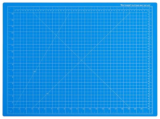 Dahle Vantage 10692 Premium Self-Healing Cutting Mat, 18"x24", 1/2" Grid, 5 Layers for Max Healing, Perfect for Crafts & Sewing, Blue