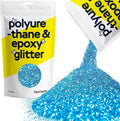 Hemway Polyurethane & Epoxy Resin Glitter 100g / 3.5oz Metallic Crystal Flake Additive for Flooring Jewelry Tumblers Glass Pigment - Chunky (1/40" 0.025" 0.6mm) - Ocean Blue