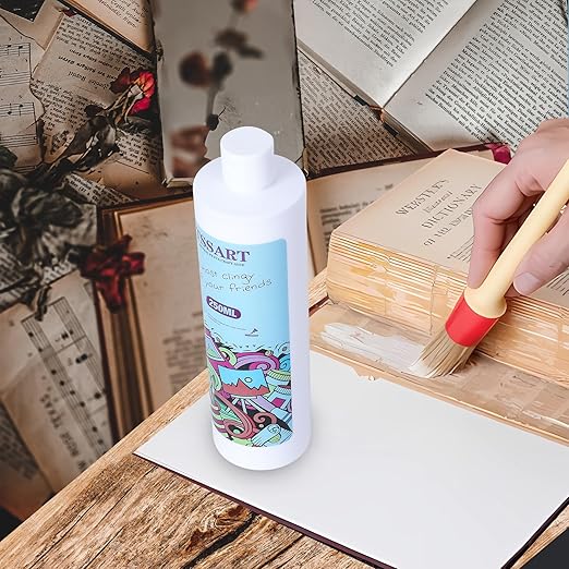 Neutral pH Craft Glue - 8.4floz Acid-Free PVA Formula Water Soluble Glue, Dries Clear and Flexible - Ideal for Arts, Paper, Photography, Scrapbooking and Book Binding - Flip Cap