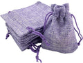 Palmhomee Pack Of 25 Burlap Gift Bags with Drawstring Linen Jewelry Pouches Wedding Hessian Jute Bags for Birthday and Treat Pouches Party Wedding Favors Gift (3.6x4.8 Inch, Lavender)