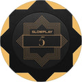 SLOWPLAY Nash Clay Poker Chips, 14 Grams Heavyweight Clay Composite, 40mm Large Chips in Bulk, Pack of 50 with Denomination of 5
