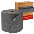 Universal Absorbent Pads Roll | 16"x20" Water Absorbent Mat 100-Pack | Industrial Spill Control for Liquids Leak(24 Gal/Box) | Oil Absorbing Rolls