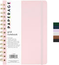 PAPERAGE Graph Paper Spiral Notebook & Journal, (Blush), 160 Pages, Medium 5.5 inches x 8 inches - 100 GSM Thick Graphing Paper, Hardcover, Double-Wire Grid Spiral Notebook