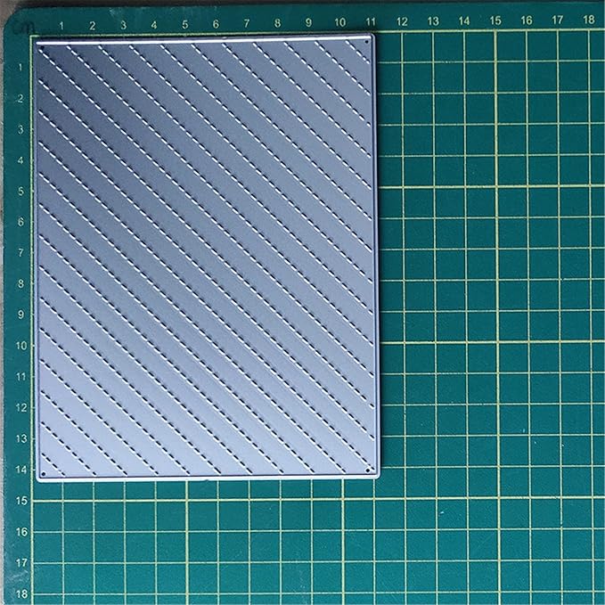 Cutting Dies Metal Stencils Scrapbooking Tools Flowers Lace Frame DIY Embossing Template for Paper Card Making Album Arts Crafts Supplies (Diagonal background-11.1x14.3cm)