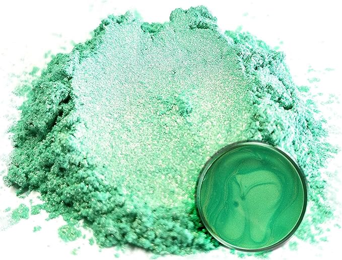 Eye Candy Premium Green Mica Powder Pigments | Multipurpose DIY Arts and Crafts Additive | Acrylic, Woodworking, Bath Bombs, Resin, Epoxy, Soap, Fishing Lures (Nebula Green)