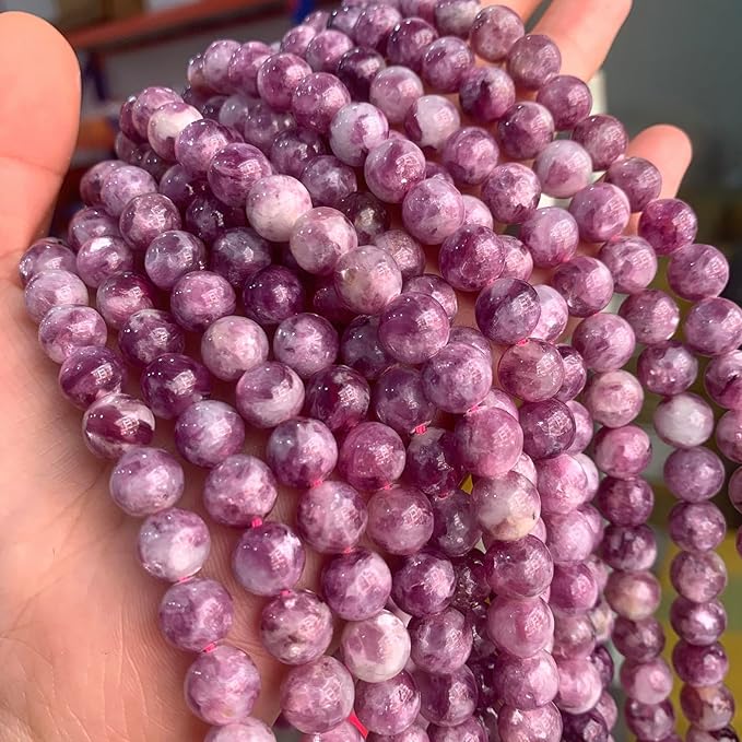 90PCS 4MM Natural Stone Purple Emerald Beads Round Loose Beads for Jewelry Making DIY Bracelet Necklace Accessories 15"