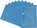 11x14 Mat for 8.5x11 Photo - Precut Bay Blue Picture Matboard for Frames Measuring 11 x 14 Inches - Bevel Cut Matte to Display Art Measuring 8.5 x 11 Inches - Acid Free Pack of TEN MATS