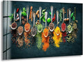 My Photostation.com 35.5Wx30H'' Spoon Spices Glass Wall ArtTempered Glass Printing Wall Decor Large Wall Art Wall Hangings