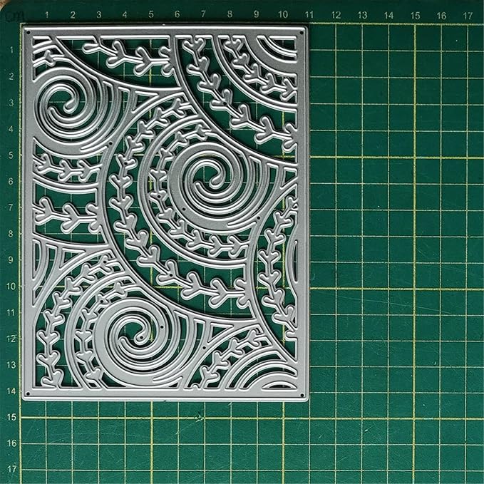 Mvchifay Cutting Dies for Card Making Metal Die-Cuts Scrapbooking Tool Hollow Frame DIY Craft Punch Template Embossing for Paper Album Decor (Circle Vine-11x14.3cm)