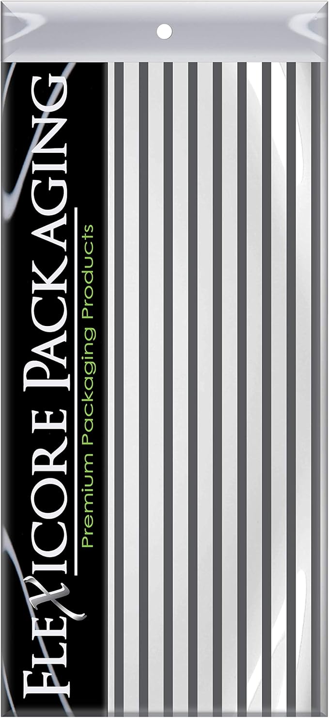 Flexicore Packaging Gray Pin Stripe Print Gift Wrap Tissue Paper Size: 15 Inch X 20 Inch | Count: 100 Sheets | Color: Gray Pin Stripe