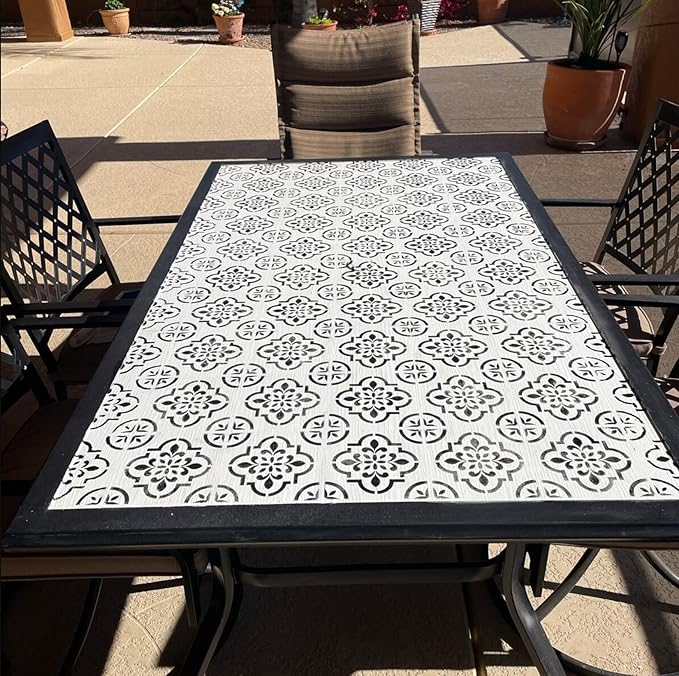 Reusable Tile Stencil 12inch Wall Stencils for Painting Large Pattern Drawing Templates for Wall Floor Home Decors