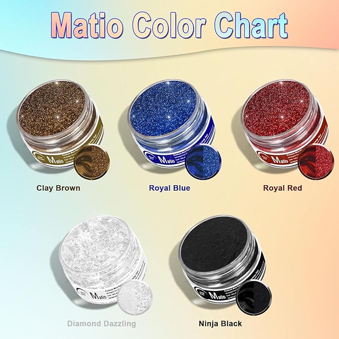 Matio White Glitter Mica Powder, 0.7oz/20g Premium Resin Glitter Powder Natural Epoxy Resin Color Pigment for Candle Making, Bath Bombs, DIY Crafts, Lip Gloss, Hair, Nail Art（Diamond Dazzling）