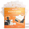 Newverest 6-Pack Puzzle Glue Sheets 10×10″ – Preserve & Display 1 × 1000-Piece Jigsaw Puzzles – Peel & Stick Puzzle Saver with 2 Adhesive Hangers – No Glue, No Mess, Ships Flat, Gift-Ready Box