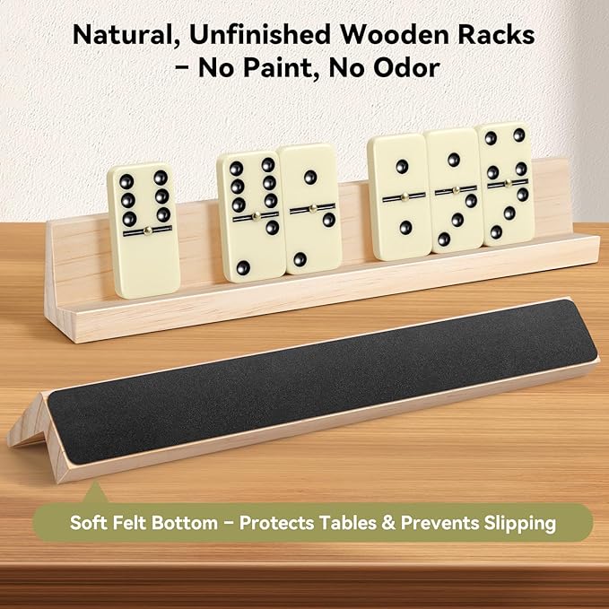 BATURU Double 6 Dominos Set for Adults with 28 Tiles, Durable Dominoes Game Set with 4 Racks and Carry Case, Fun Dominos for Kids, Family Games Night, Travel Games