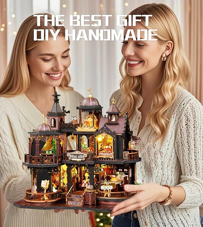 DIY Dollhouse Miniature House Kit,DIY Kit Mini House Model,1:24 Scale Creative Doll House Best Christmas Birthday Gift for Lovers Boys and Girls. (Edinburgh Castle)