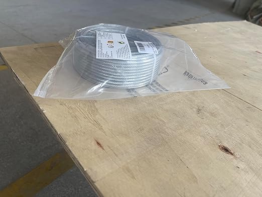 3/16" Wire Rope, 100Ft PVC Coated Steel Cable 7×7 Strand Core, Ideal Cable Railing System for Stair Handrail Balusters Porch Fence Deck, String Light Hanging, Clothesline, Curtains, Shade Sail
