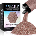 High Capacity 260g Shaker Bottle Package Metalic Glitter, Rose Gold Fine Glitter for Tumbler, Jewelry Making, Epoxy Resin DIY Craft, Face Body Nail Art