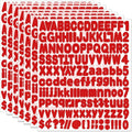 Alphabet Stickers 1'' 12 Red Letter Stickers, Self Adhesive Vinyl Mailbox Numbers, for Home Decor