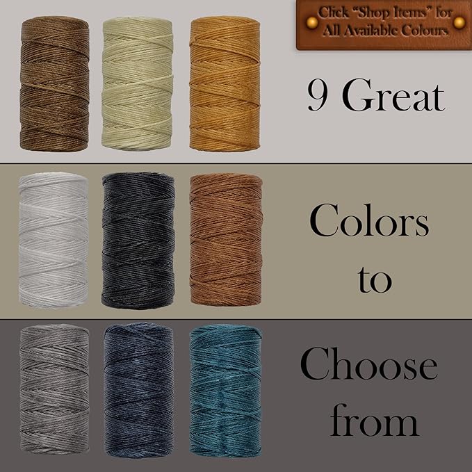 Waxed Thread 3X Wax Thread, 65 Yardx0.8mm Wax String, 150D Waxed Leather String in Cream, Tan and Brown, Perfect Dream Catcher Supplies