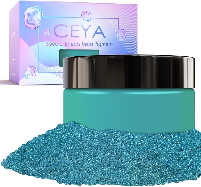 Ceya Highly Chameleon Mica Powder, 1.8oz/ 50g Mountain God Chrome Powder, Cosmetic Grade Pearlescent Effect Color Shift Pigment for Epoxy Resin, Makeup, Nail Polish, Soap Dye, Candle Making, Slime