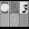 6Pcs Flower Leaf Embossing Folders DIY Craft Paper Card Embossing Template Stencil Paper Card Decorating Mold Plastic Embossing Machine Template for Card Making Scrapbooking Photo Album Decoration