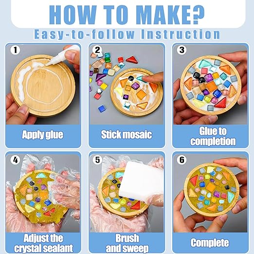 Mosaic Crystal Grout, Mosaics Tile Tools, Mosaic Tile Accessories – Essential for Handmade Grouting and Perfect for DIY Craft Projects (Yellow, 8.8oz)