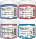 The Crafter's Workshop Stencil Butter - Blooms Acrylic Paint Set - Boutique Metallic Texture Paste for Art, Canvas, Journals, & Cards - 4 x 2oz Jars